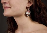Enamel earring: pair #3